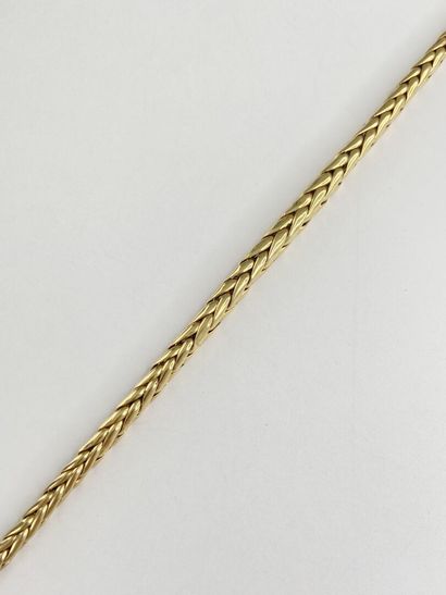 Collier or chute maille estampée 44 cm C...