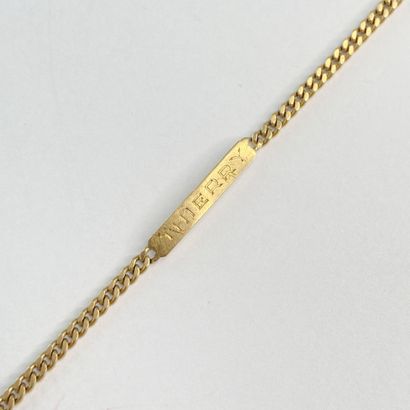 Bracelet d'identité or avec inscription (cassé)...