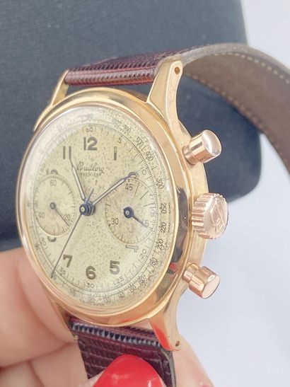 BREITLING Chronographe 1er or, montre fabriquée...
