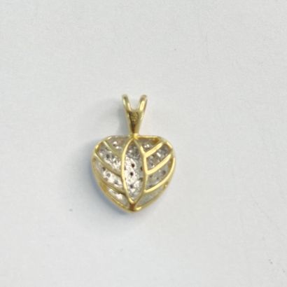Pendentif or pavage pierres** ajouré 2,49...