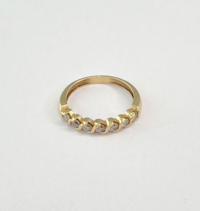 Gold and gemstone ring**, size 53 C, 2.76...