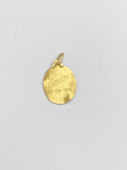 Médaille St Christophe or avec inscription...