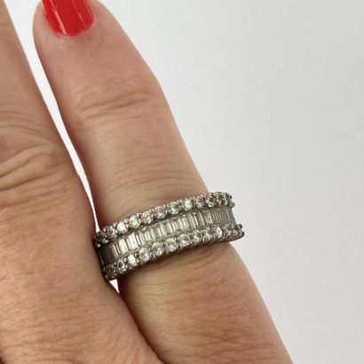 Bague argent pierres** dgt 51 3,83 gr