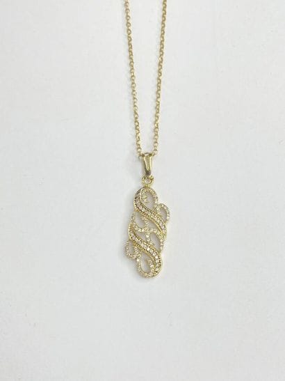 Collier chaine gourmette 52 cm, pendentif...