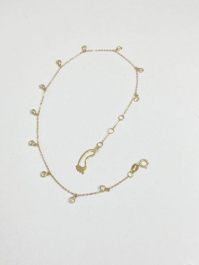 Gold anklet, 23 cm, 1.69 g