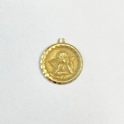 Médaille ange or (anneau cassé) 1,33 gr