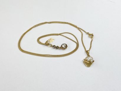 60 cm curb chain necklace with 3 stone charms**:...
