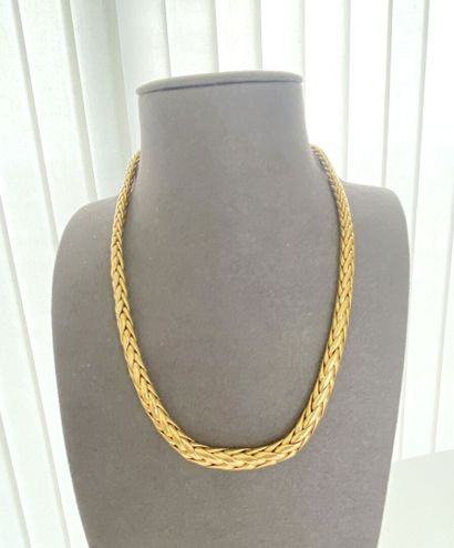 Collier or chute maille estampée 44 cm C...