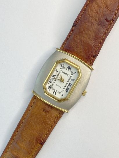 Chaput women's steel watch with a brown ...