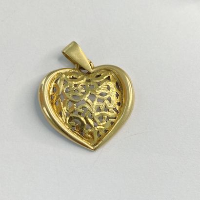 Pendentif coeur or ajouré AC 6,17 gr