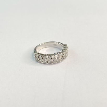 Bague or gris pierres** dgt 48 4,47 gr