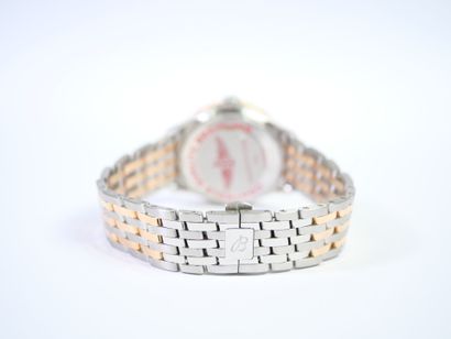 BREITLING. 
Montre-bracelet en acier et or...