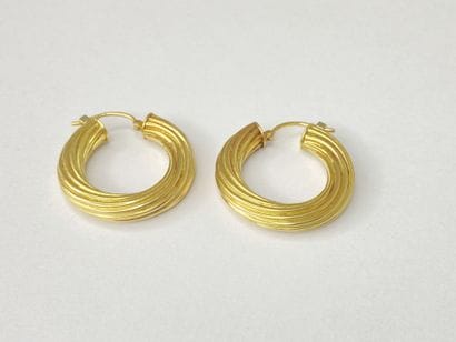 Paire de créoles or ciselées AC 10,21 gr