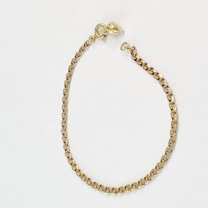 Gourmette et pendentif or 18 cm 4,60 gr