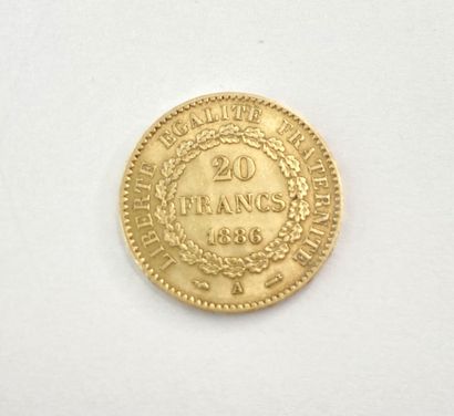 20-franc gold coin, 1886 A