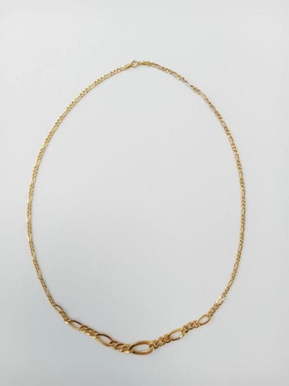 46 cm Alternating-Link Gold Necklace, AC,...
