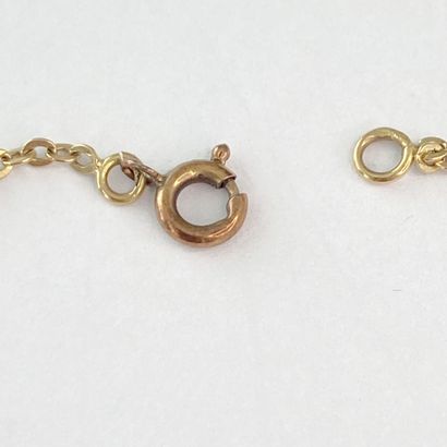 Gourmette or perles** 21 cm C 2,69 gr