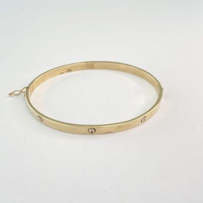 Gold and alloy link bracelet, AC, 7.13 g