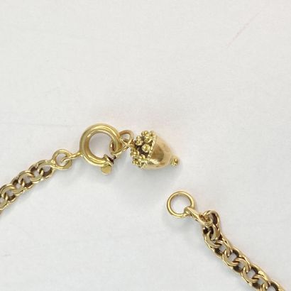 Gourmette et pendentif or 18 cm 4,60 gr