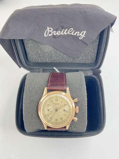 BREITLING Chronographe 1er or, montre fabriquée...