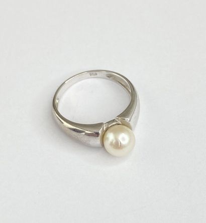 Bague or gris perle* dgt 52 2,97 gr