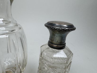 Lot en cristal et argent 950/1000, poinçon...