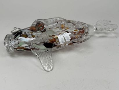 MURANO, XXe.
Poisson.
Sujet en verre soufflé...