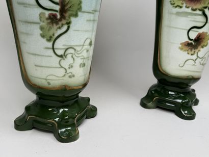 SAINT AMAND HAMAGE.
Pair of ceramic vases....