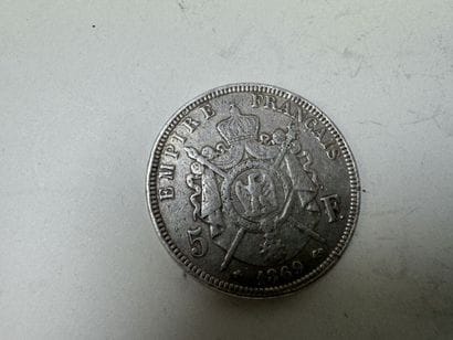 Pièce de 5 francs argent Napoléon III tête...