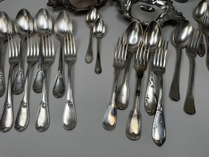 CHRISTOFLE and others.
Set of 6 silver-plated...