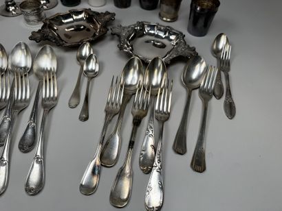 CHRISTOFLE and others.
Set of 6 silver-plated...