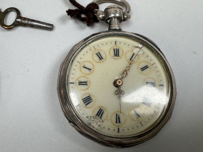 Three pocket watches and one wristwatch made...