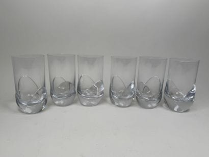 DAUM France.
Modèle COROLLE.
Série de 6 verres...
