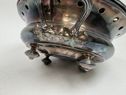 CHRISTOFLE.
Circular silver plated metal...