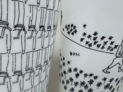 ORWAL
Série de 5 verres à orangeade en verre...
