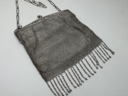 Large, openwork silver plated metal coin...