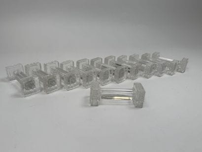 Set of 12 knife rests made of molded and...