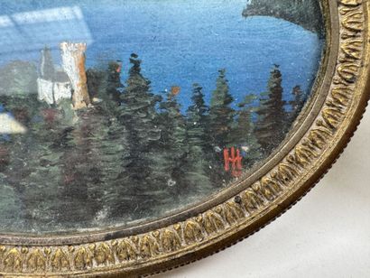 École, XXe.
Paysages.
Quatre petites peintures...