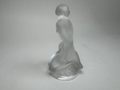 LALIQUE France.
Woman and Goose.
Molded,...