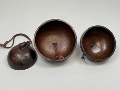 TIBET, early 20th century.
Three copper bells...
