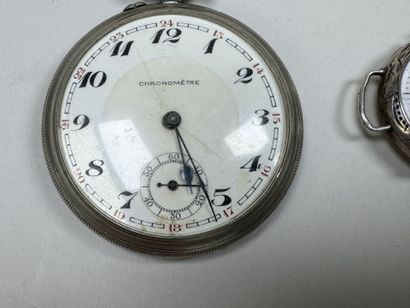Three pocket watches and one wristwatch made...