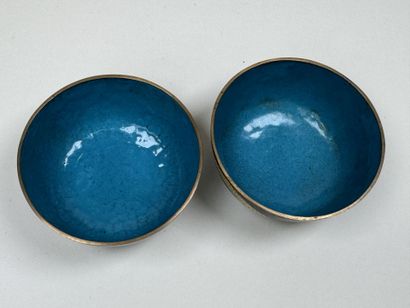 ASIA, 20th century.
Pair of footed bowls...