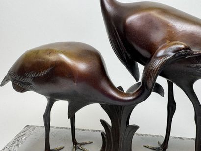 School, circa 1900.
Ibis or cranes.
Large,...