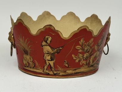 Rafraichissoir en tôle laqué polychrome et...