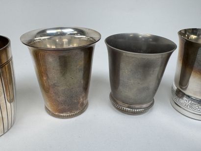 CHRISTOFLE and others.
Set of 5 silver-plated...