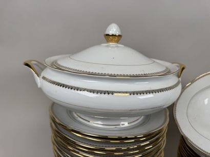 Sologne Porcelain - LAMOTTE.
White and gold...