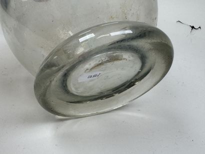 Siphon en verre à double renflements, la...