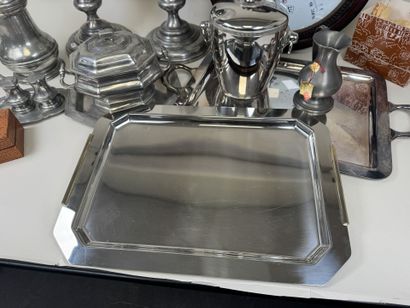 Lot of various pewter and stainless steel...