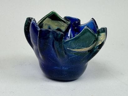 PINEAU, XXe.
Coupelle vide-poche en verre...