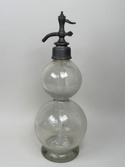 Siphon en verre à double renflements, la...